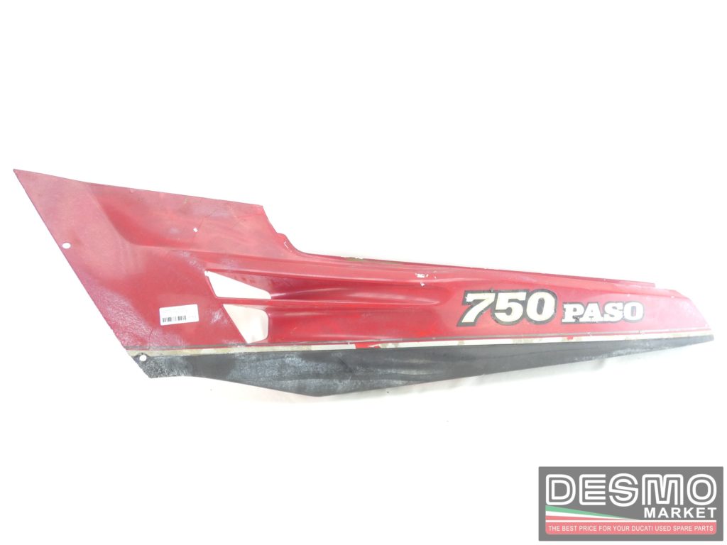 Carena fianchetto sottosella sinistro rosso grigio Ducati Paso 750