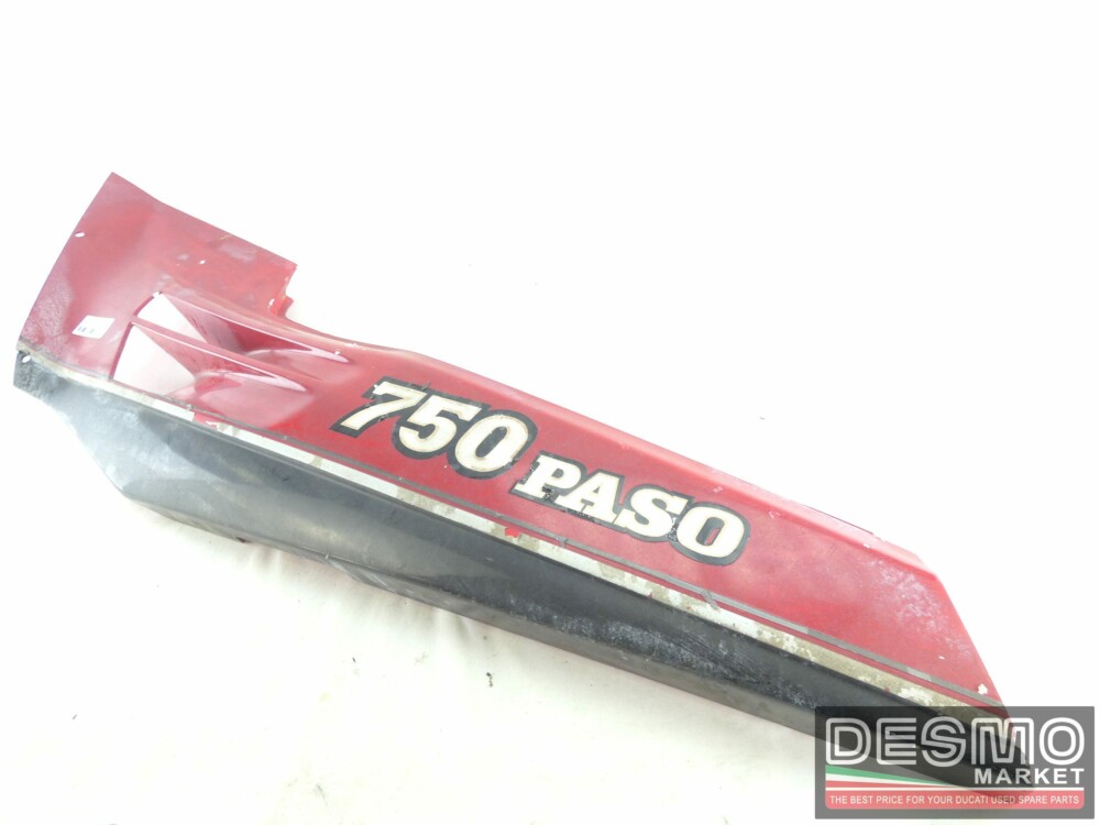 Carena fianchetto sottosella sinistro rosso grigio Ducati Paso 750