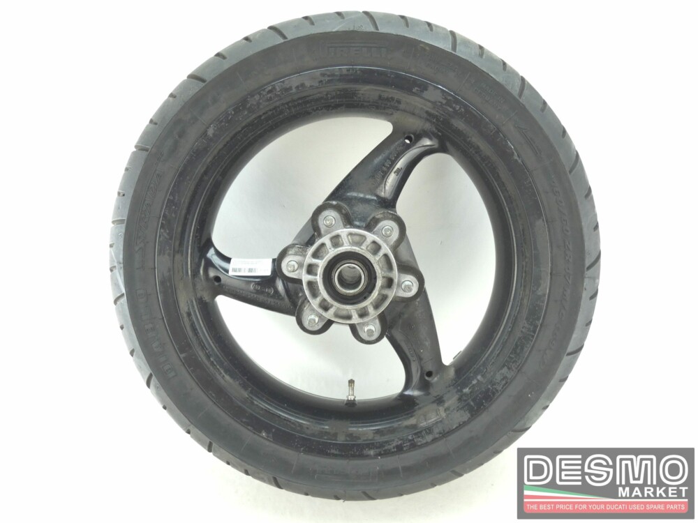 Cerchio posteriore nero tre razze 4,5 x 17 Ducati Monster MTS 620 695