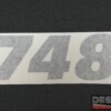Emblem sticker decal grey for yellow Ducati 748