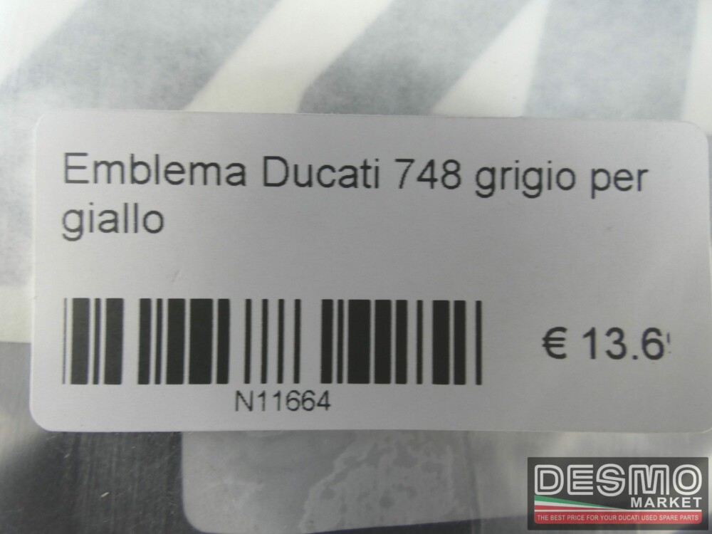 Emblema Ducati 748 grigio per giallo