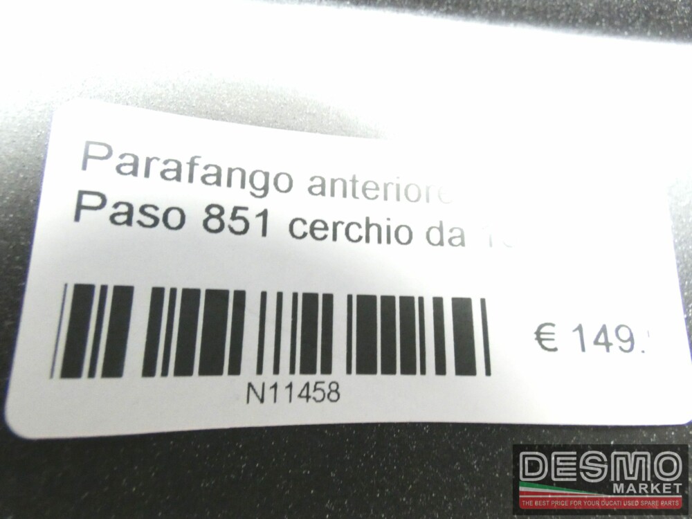 Parafango anteriore nero Ducati Paso 851 cerchio da 16”