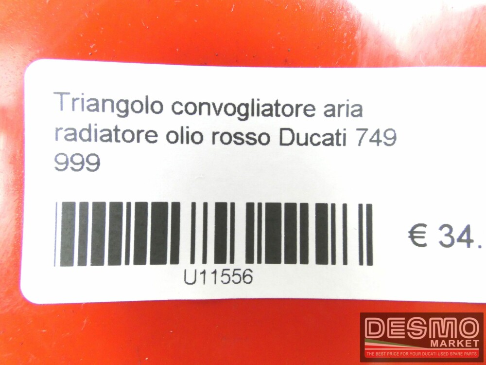 Triangolo convogliatore aria radiatore olio rosso Ducati 749 999