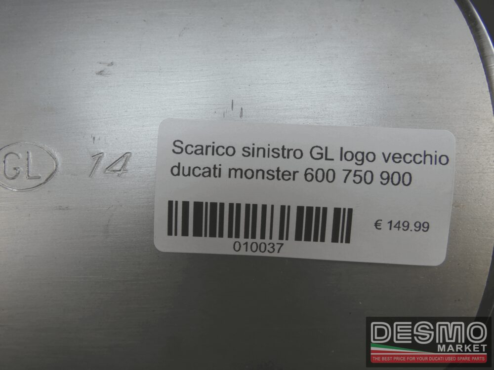 Scarico destro GL logo vecchio ducati monster 600 750 900