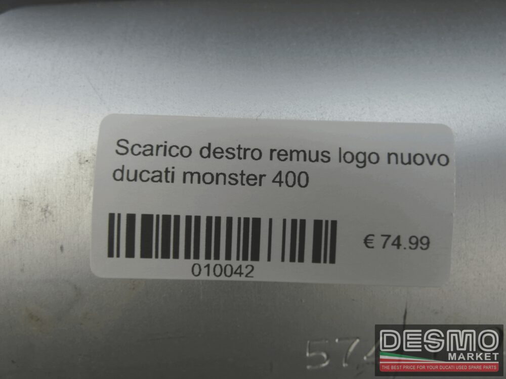 Scarico sinistro remus logo nuovo ducati monster 400