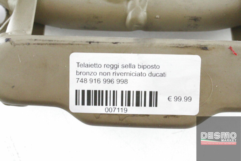 Telaietto reggi sella biposto bronzo riverniciato Ducati 748 916 996 998