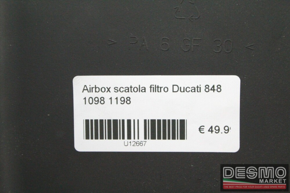 Airbox scatola filtro Ducati 848 1098 1198