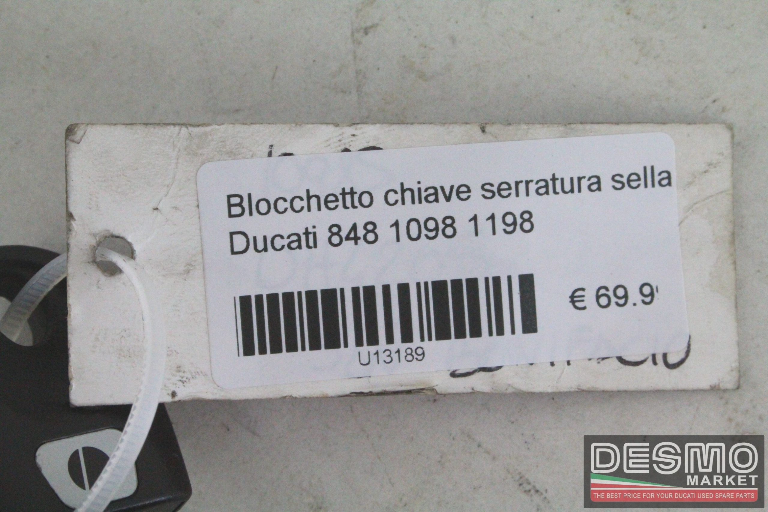 Blocchetto chiave serratura sella Ducati 848 1098 1198
