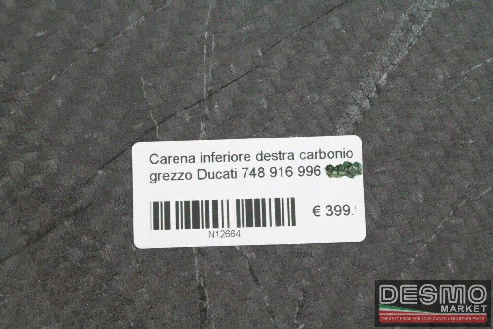 Carena inferiore destra carbonio grezzo Ducati 748 916 996