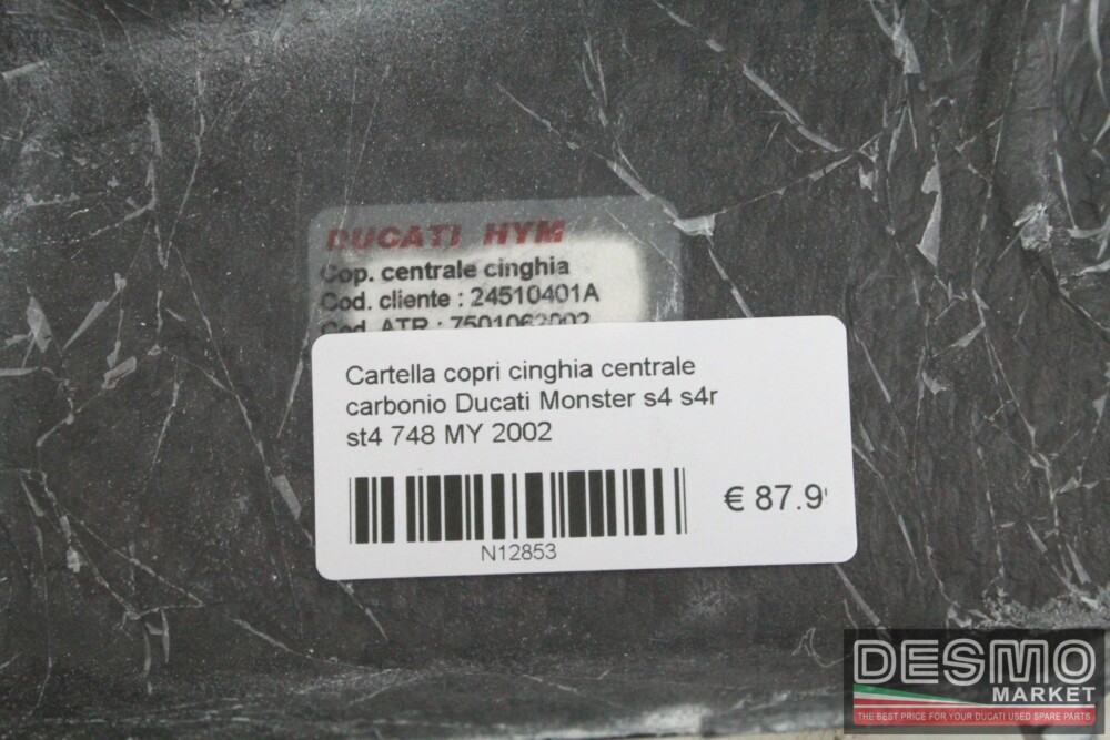 Cartella copri cinghia centrale carbonio Ducati Monster s4 s4r st4