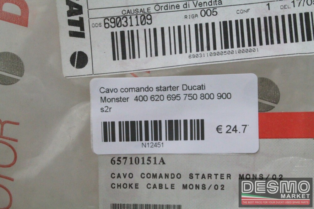 Cavo comando starter Ducati Monster 400 620 695 750 800 900 s2r