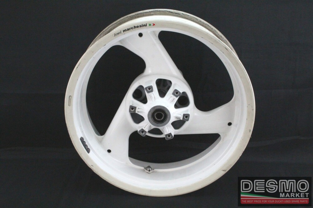 Cerchio posteriore Brembo bianco tre razze 17 x 5,5 Ducati 851 888