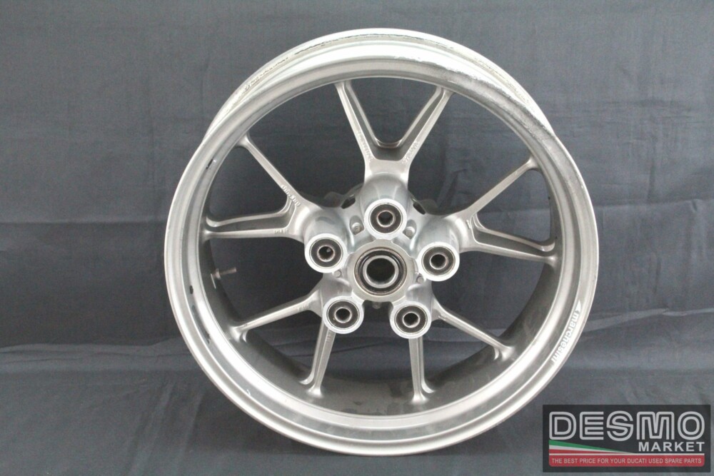 Cerchio posteriore grigio dieci razze 17 x 5,5 Ducati 749 999