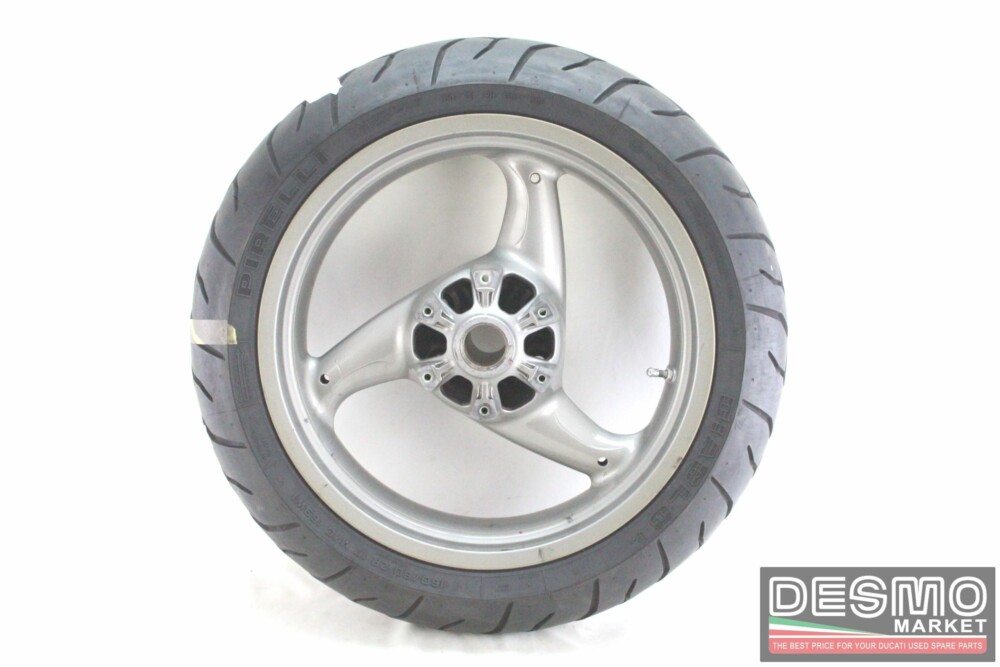 Cerchio ruota posteriore 3 razze grigio 17 x 4.5 Ducati Monster 620 750