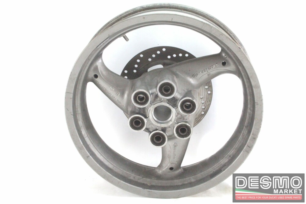 Cerchio ruota posteriore 3 razze grigio 17×4,5 Ducati Monster I.E. 750