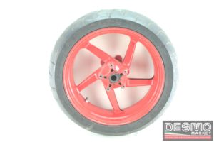 Cerchio ruota posteriore 5 razze rosso 17 x 6 Ducati Aprilia rsv 1000