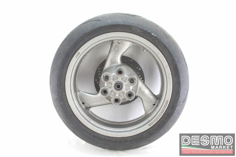 Grey rear 3 spokes wheel rim 17 x 5,5 Ducati Monster 900 SS 900 - Image 2