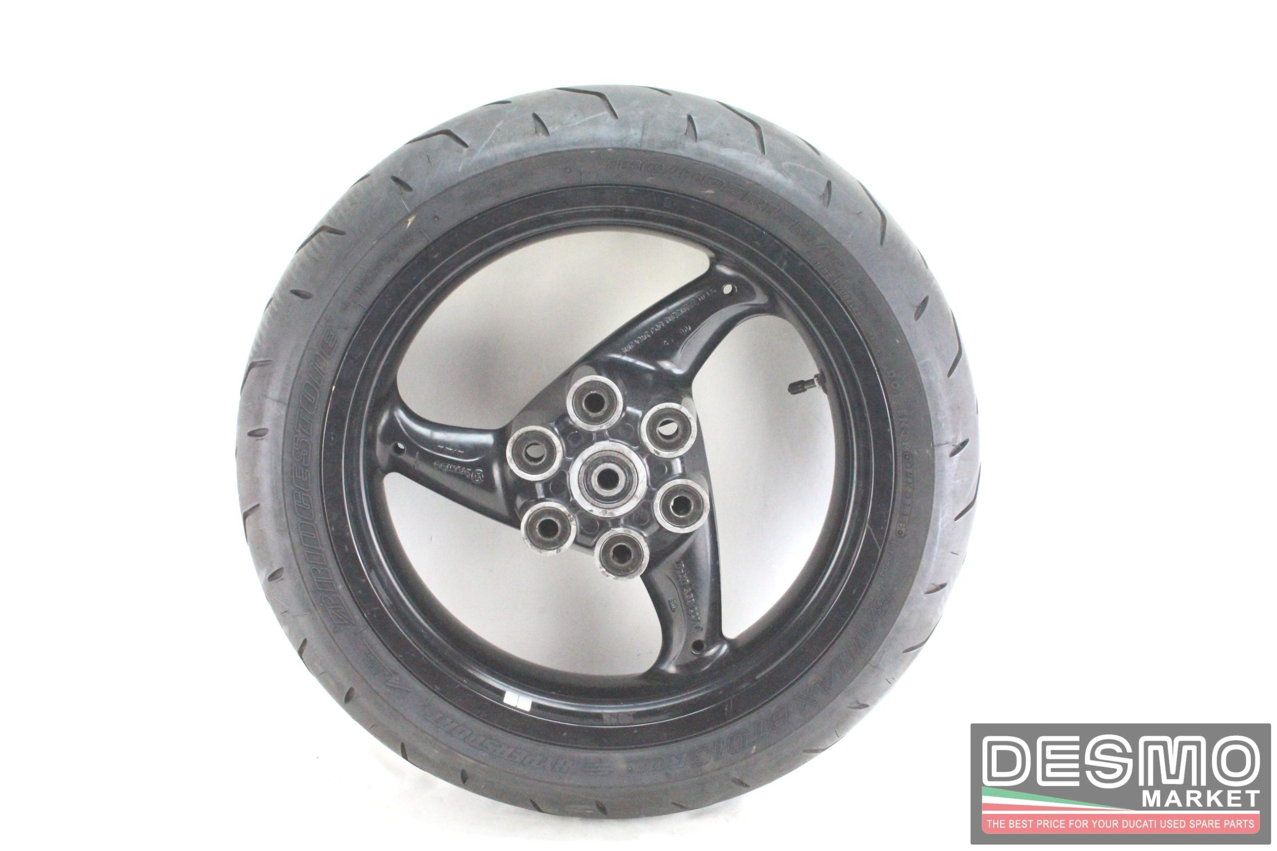 Cerchio ruota posteriore nero 3 razze 17×4.5 Ducati Monster 620 750