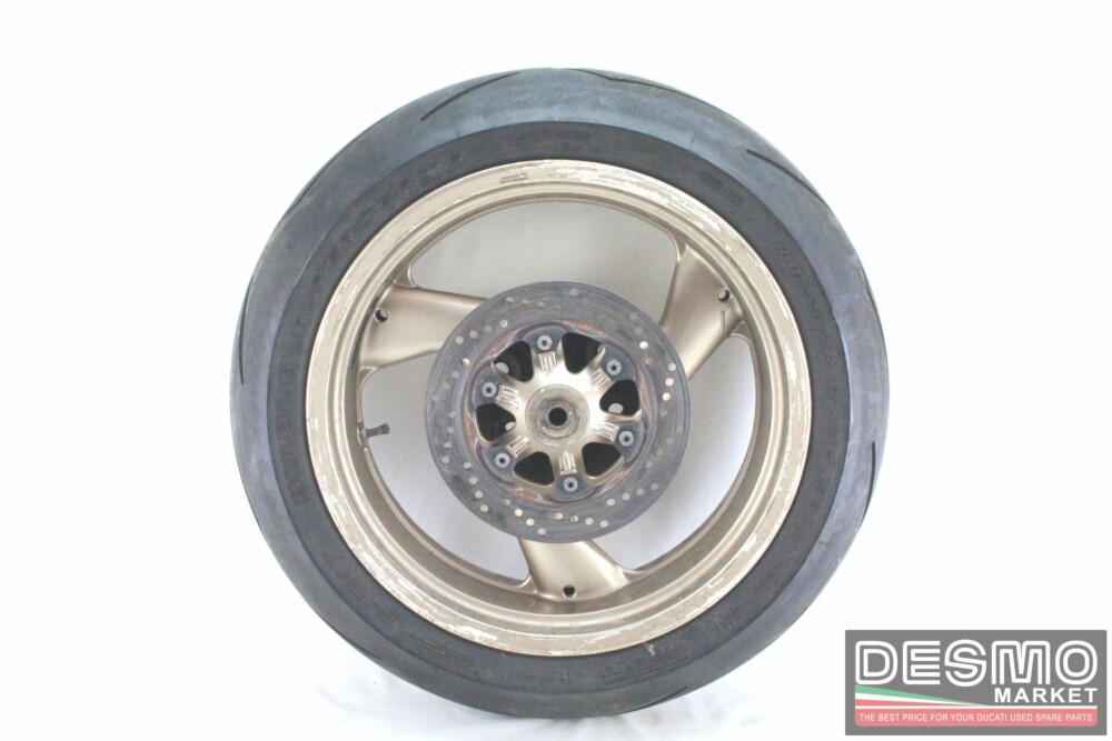 Cerchio ruota posteriore oro 3 razze 17 x 5.5 Ducati 851 888