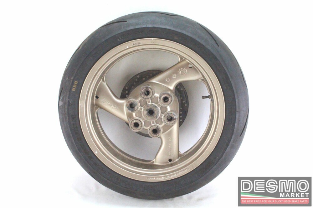 Cerchio ruota posteriore oro 3 razze 17 x 5.5 Ducati 851 888