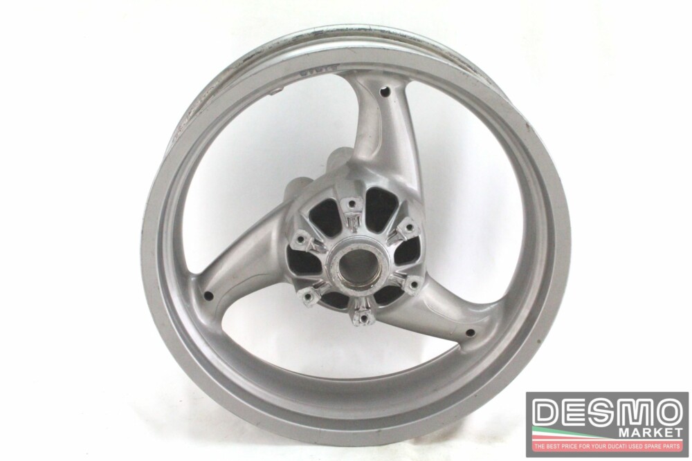 Cerchio ruota posteriore tre razze argento 17 x 4,5 Ducati Monster I.E.