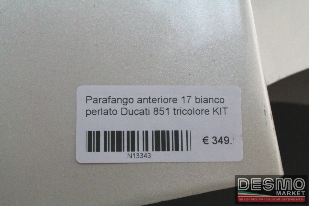 Parafango anteriore 17 bianco perlato Ducati 851 tricolore KIT