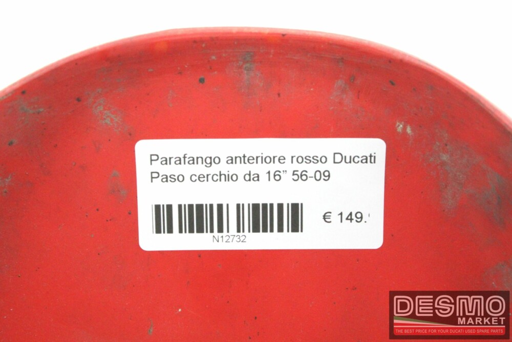 Parafango anteriore rosso Ducati Paso cerchio da 16”