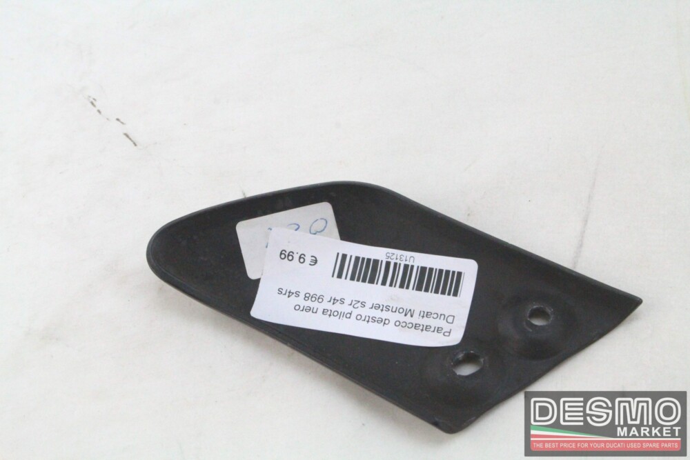 Black right side rider heel guard Ducati Monster s2r s4r 998 s4rs - Image 3