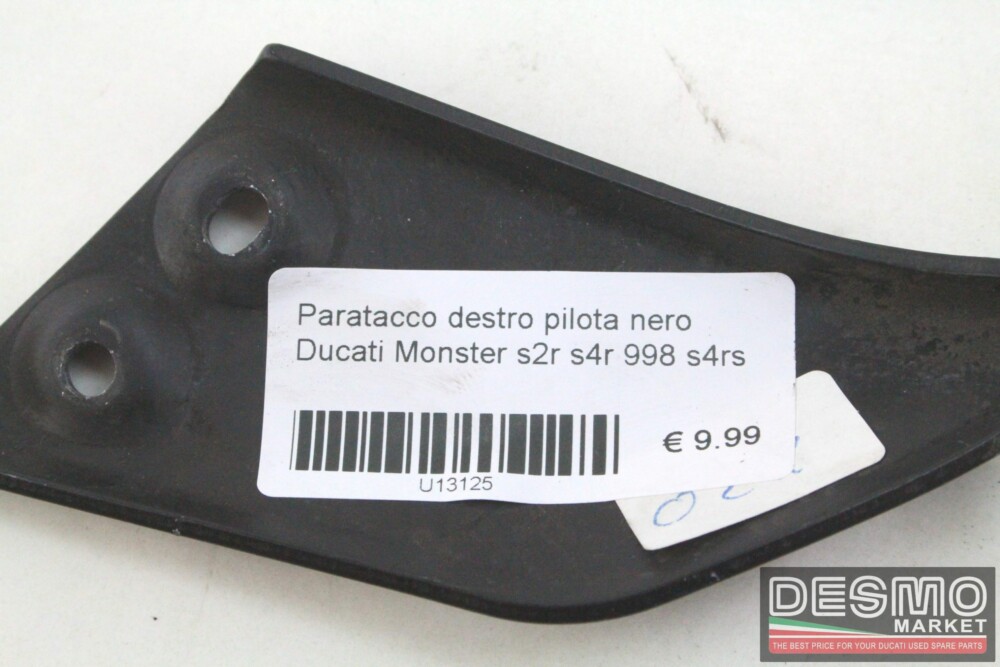 Black right side rider heel guard Ducati Monster s2r s4r 998 s4rs - Image 4
