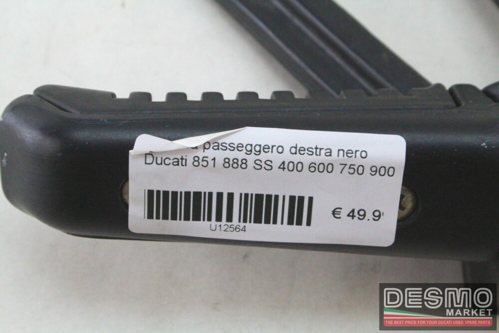 Pedana passeggero destra nero Ducati 851 888 SS 400 600 750 900