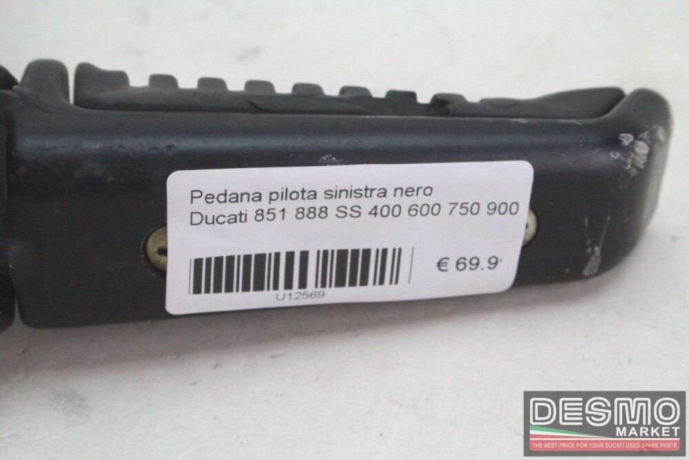 Pedana pilota sinistra nero Ducati 851 888 SS 400 600 750 900