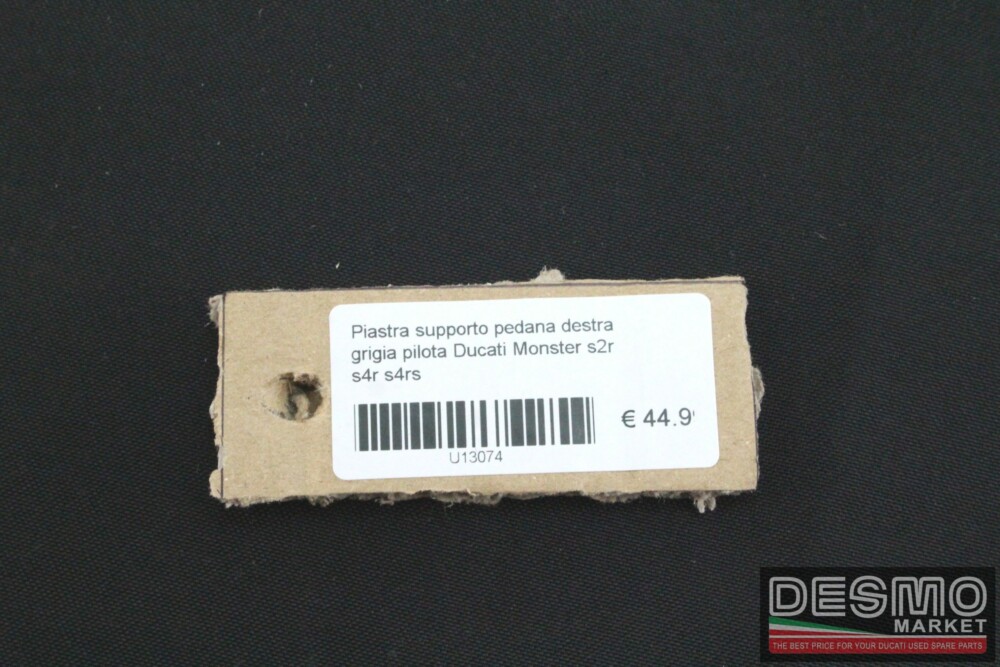 Piastra supporto pedana destra grigia pilota Ducati Monster s2r s4r s4rs