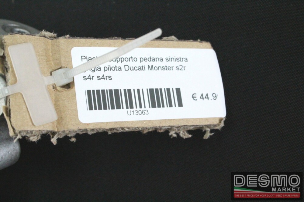 Piastra supporto pedana sinistra grigia pilota Ducati Monster s2r s4r