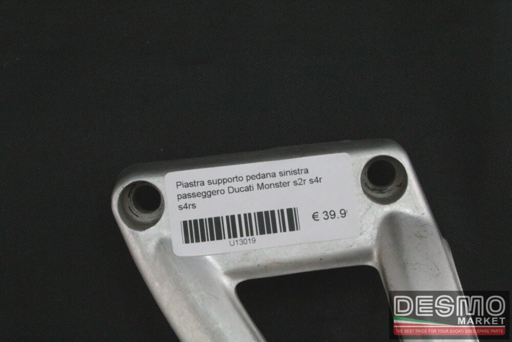 Piastra supporto pedana sinistra passeggero Ducati Monster s2r s4r s4rs