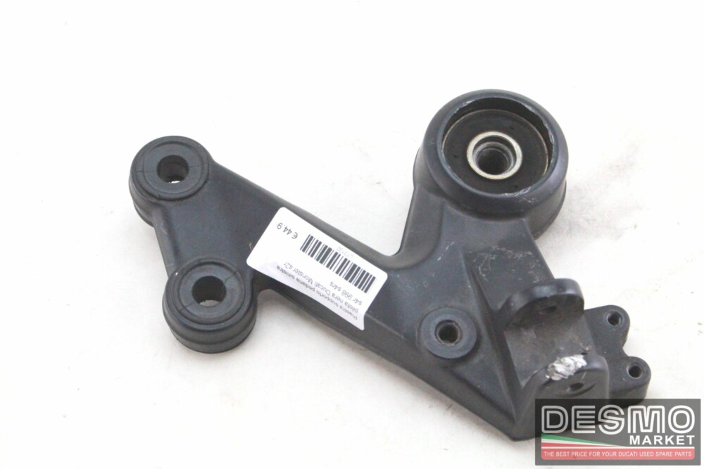 Piastra supporto pedana sinistra pilota nera Ducati Monster s2r s4r 998 s4rs