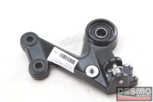 Piastra supporto pedana sinistra pilota nera Ducati Monster s2r s4r 998 s4rs