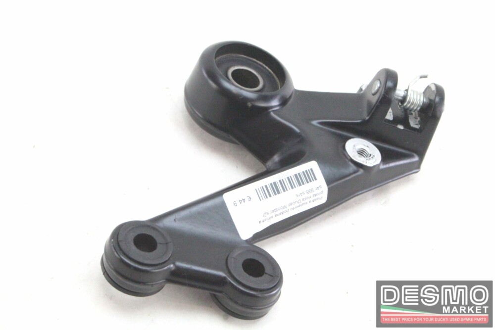 Piastra supporto pedana sinistra pilota nera Ducati Monster s2r s4r 998 s4rs