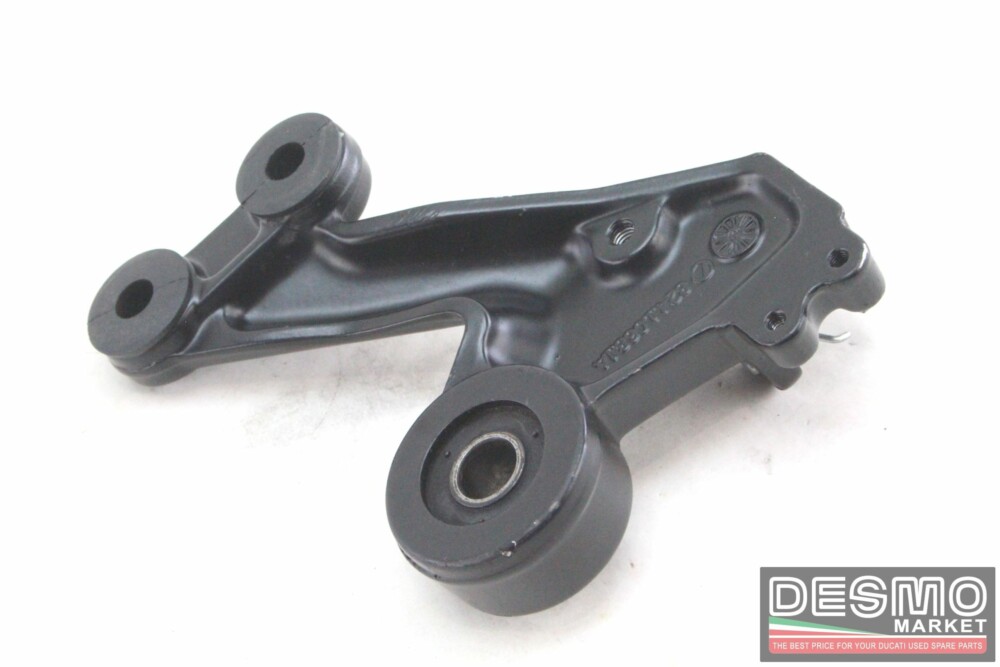 Piastra supporto pedana sinistra pilota nera Ducati Monster s2r s4r 998 s4rs