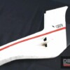 White and black right side saddle fairing panel Cagiva Alazzurra 650