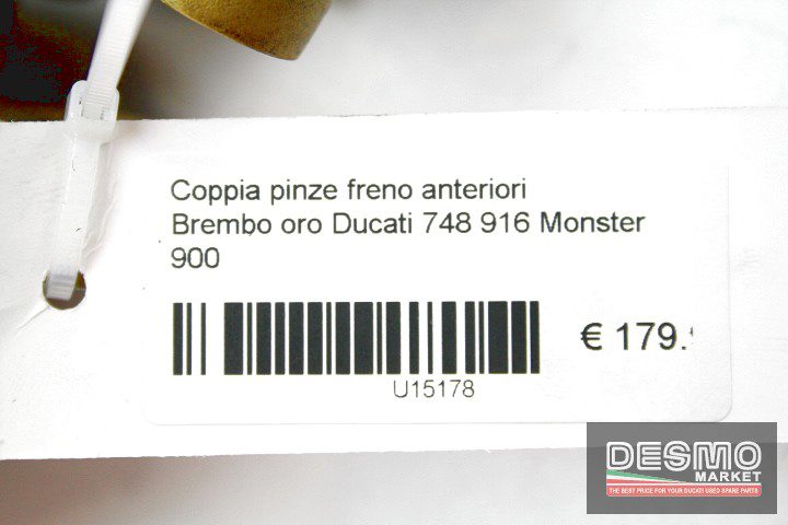 Coppia pinze freno anteriori Brembo oro Ducati 748 916 Monster 900