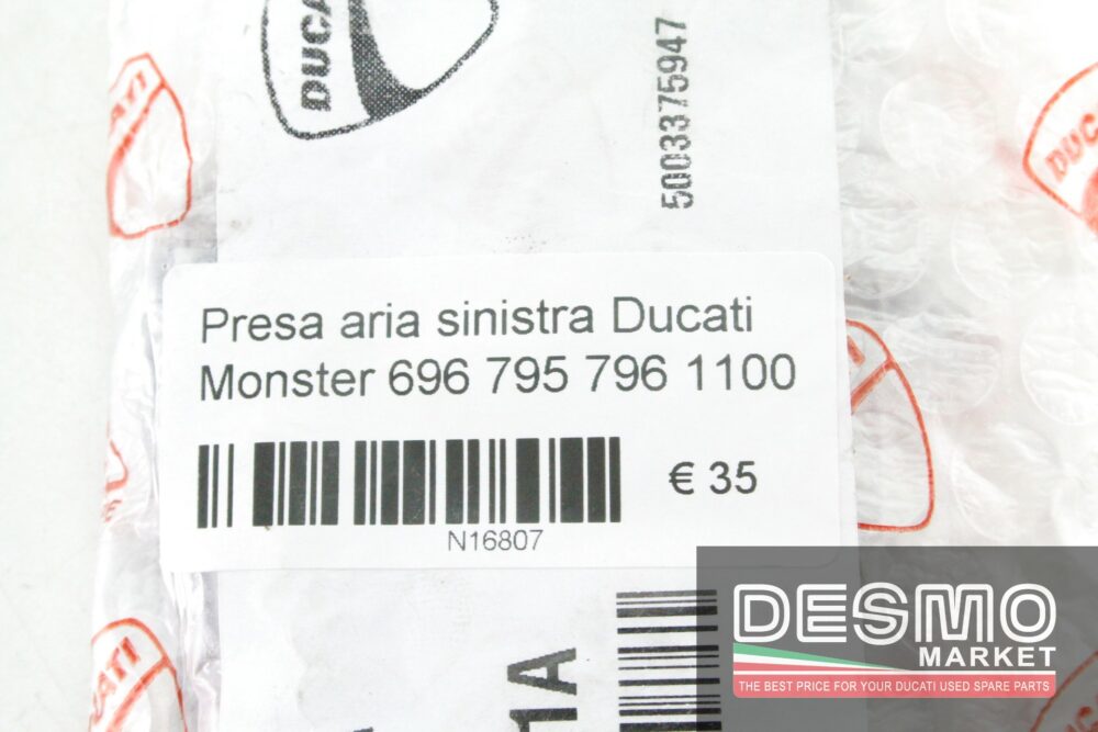 Presa aria sinistra Ducati Monster 696 795 796 1100