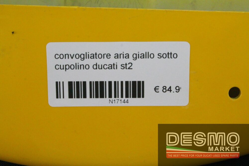 Convogliatore aria giallo sotto cupolino Ducati st2