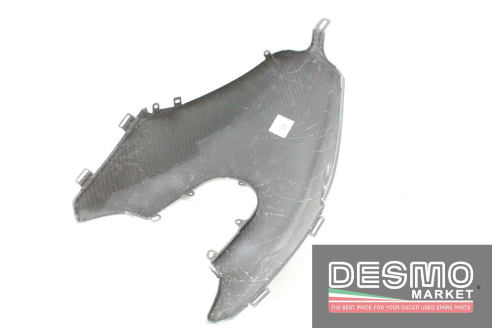 Cover serbatoio carbonio fascia bianca Ducati Diavel