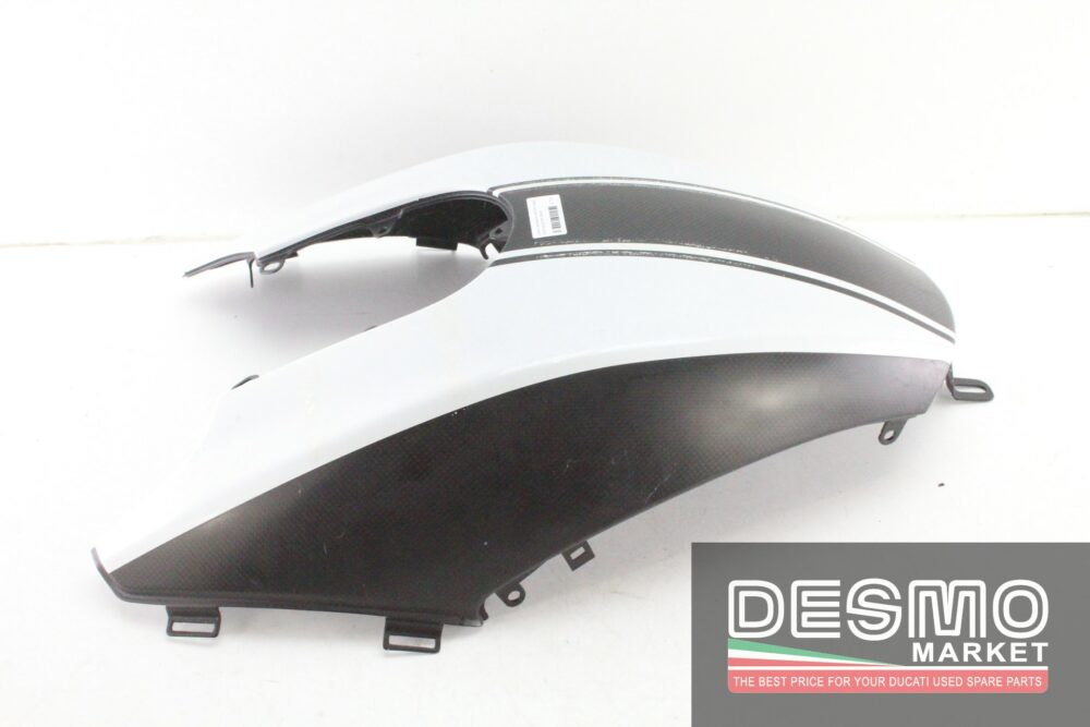 Cover serbatoio carbonio fascia bianca Ducati Diavel