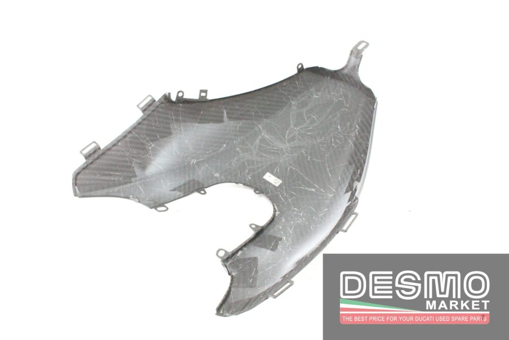 Cover serbatoio carbonio fascia bianca Ducati Diavel