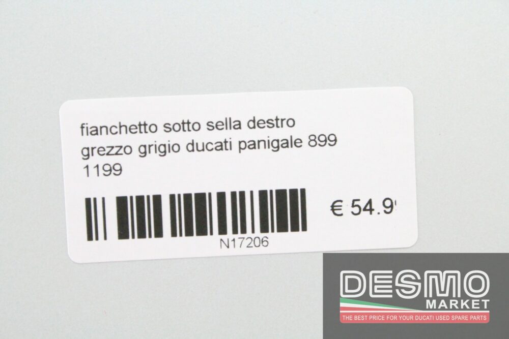 Fianchetto sotto sella destro grezzo grigio Ducati Panigale 899 1199