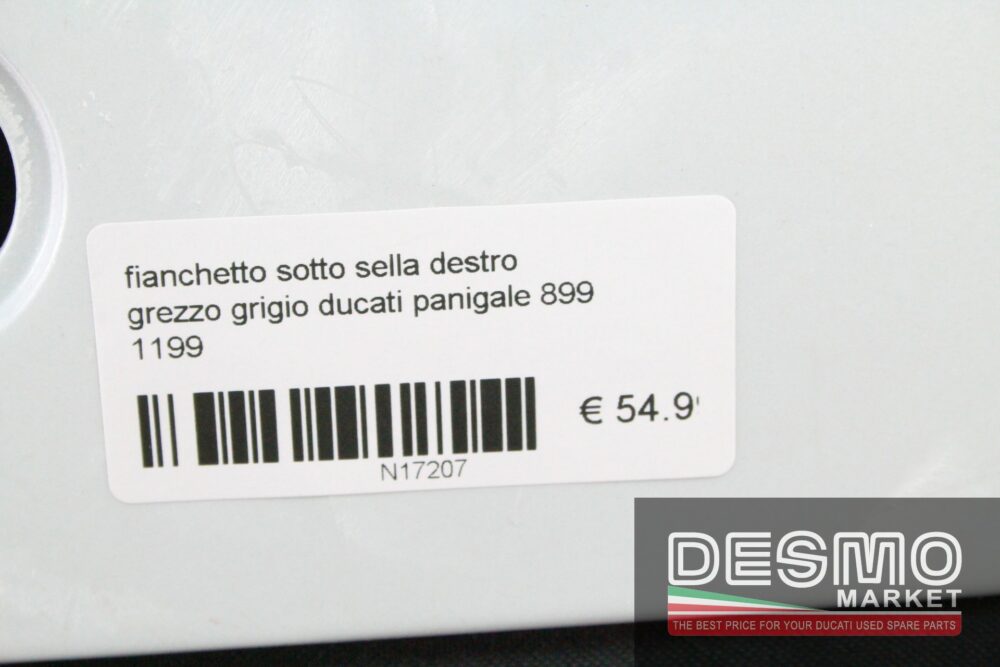 Fianchetto sotto sella destro grezzo grigio Ducati Panigale 899 1199