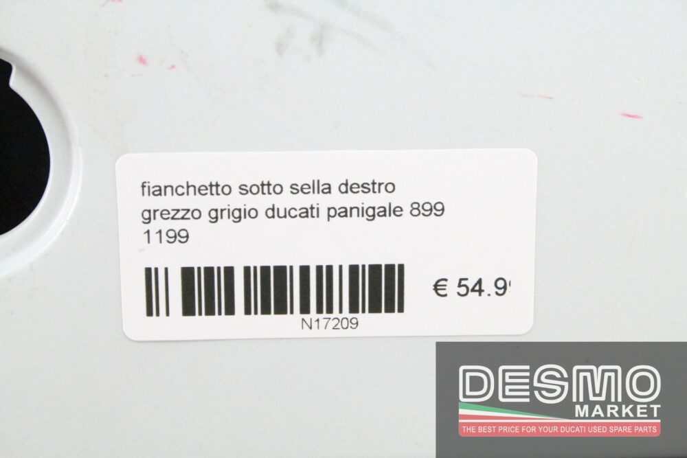 Fianchetto sotto sella destro grezzo grigio Ducati Panigale 899 1199