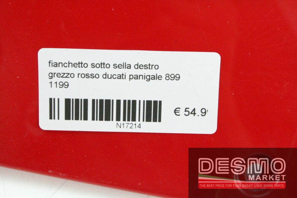 Fianchetto sotto sella destro grezzo rosso Ducati Panigale 899 1199