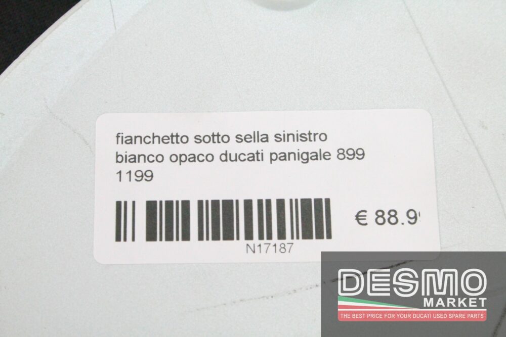 Fianchetto sotto sella sinistro bianco opaco Ducati Panigale 899 1199